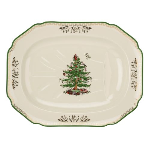 Christmas Tree Gold Collection 21 Inch Rectangle Platter image number null