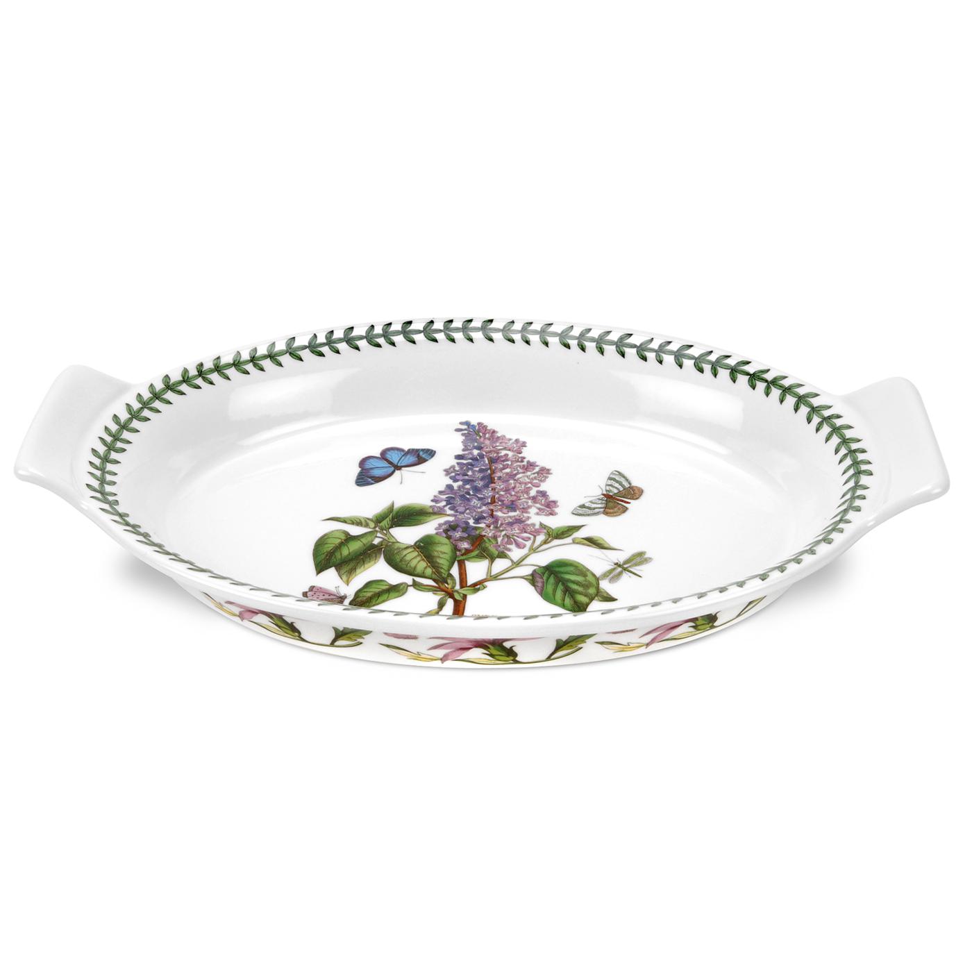Botanic Garden 12.5 Inch Large Oval Gratin Dish (Lilac) image number null