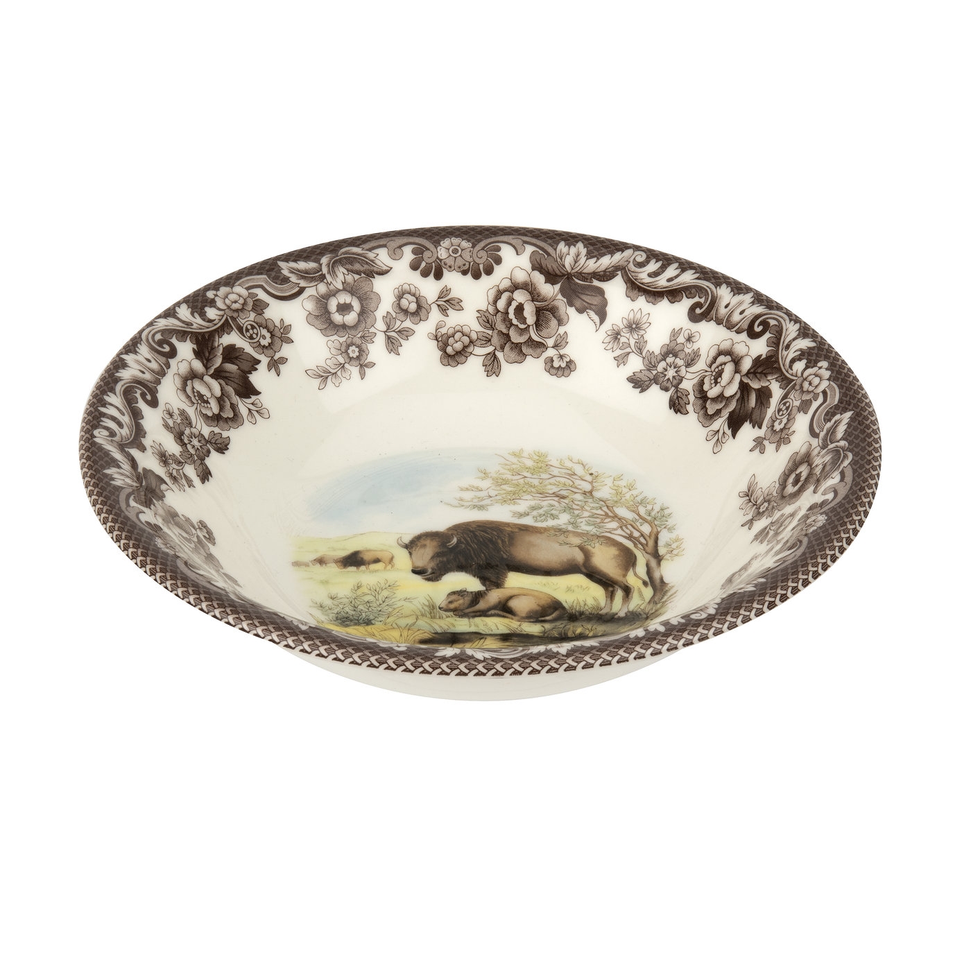 Spode Woodland Ascot Cereal Bowl 8 Inch (Bison) image number null
