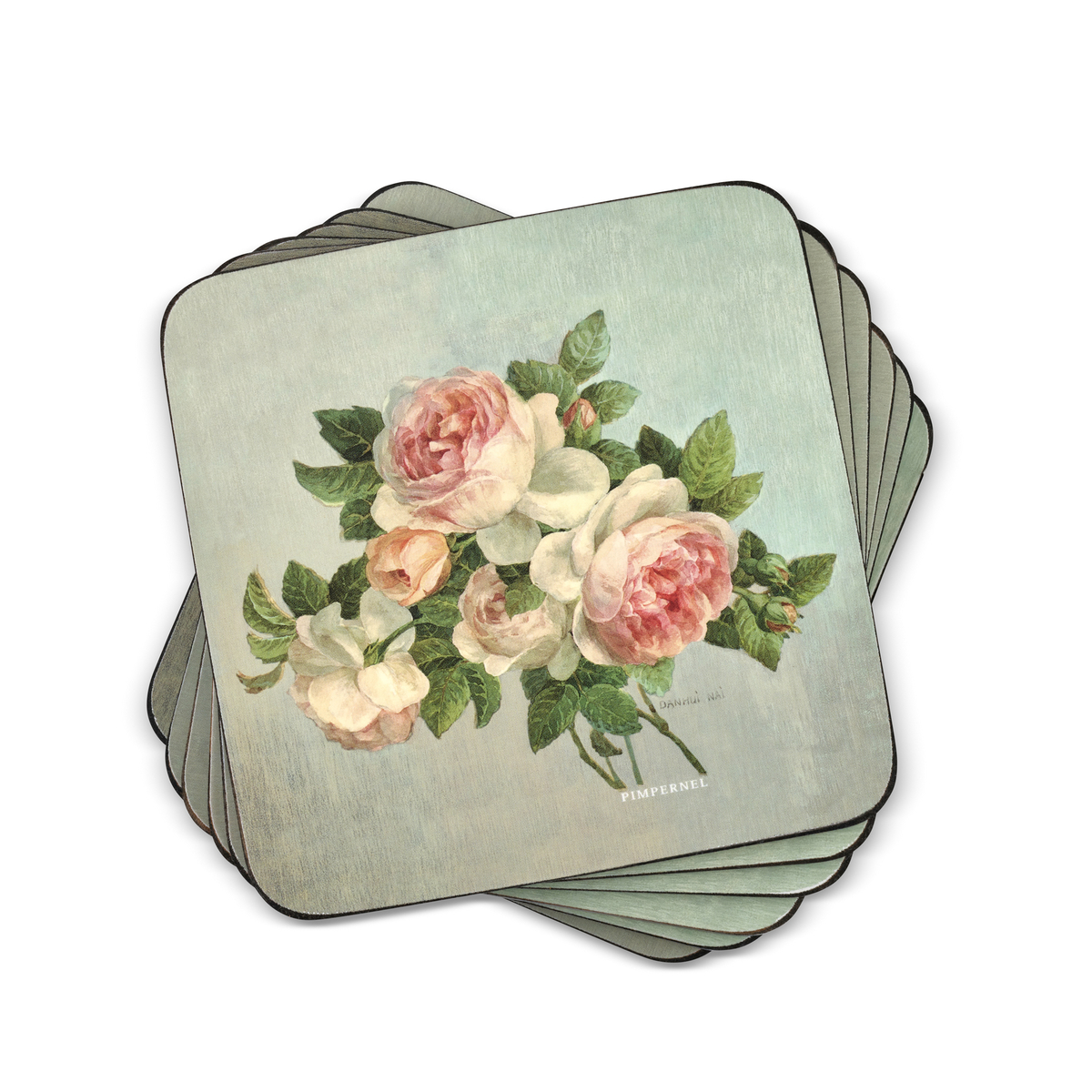 Antique Roses Coasters Set of 6 image number null