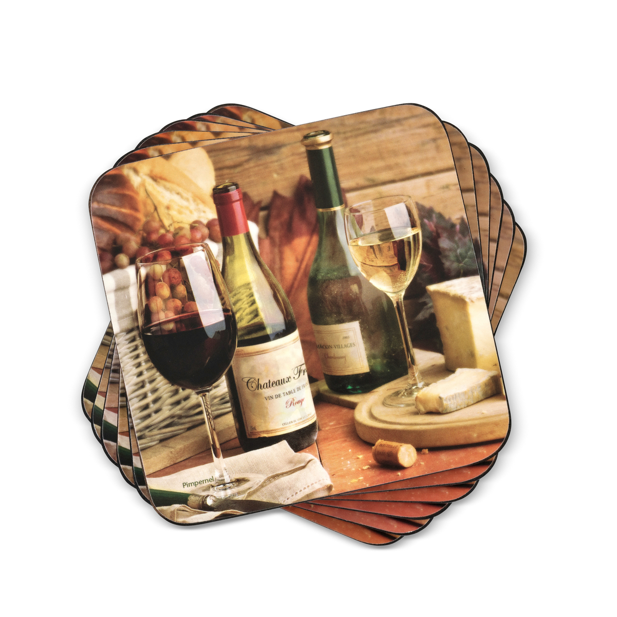 Pimpernel Artisan Wine Coasters Set of 6 image number null