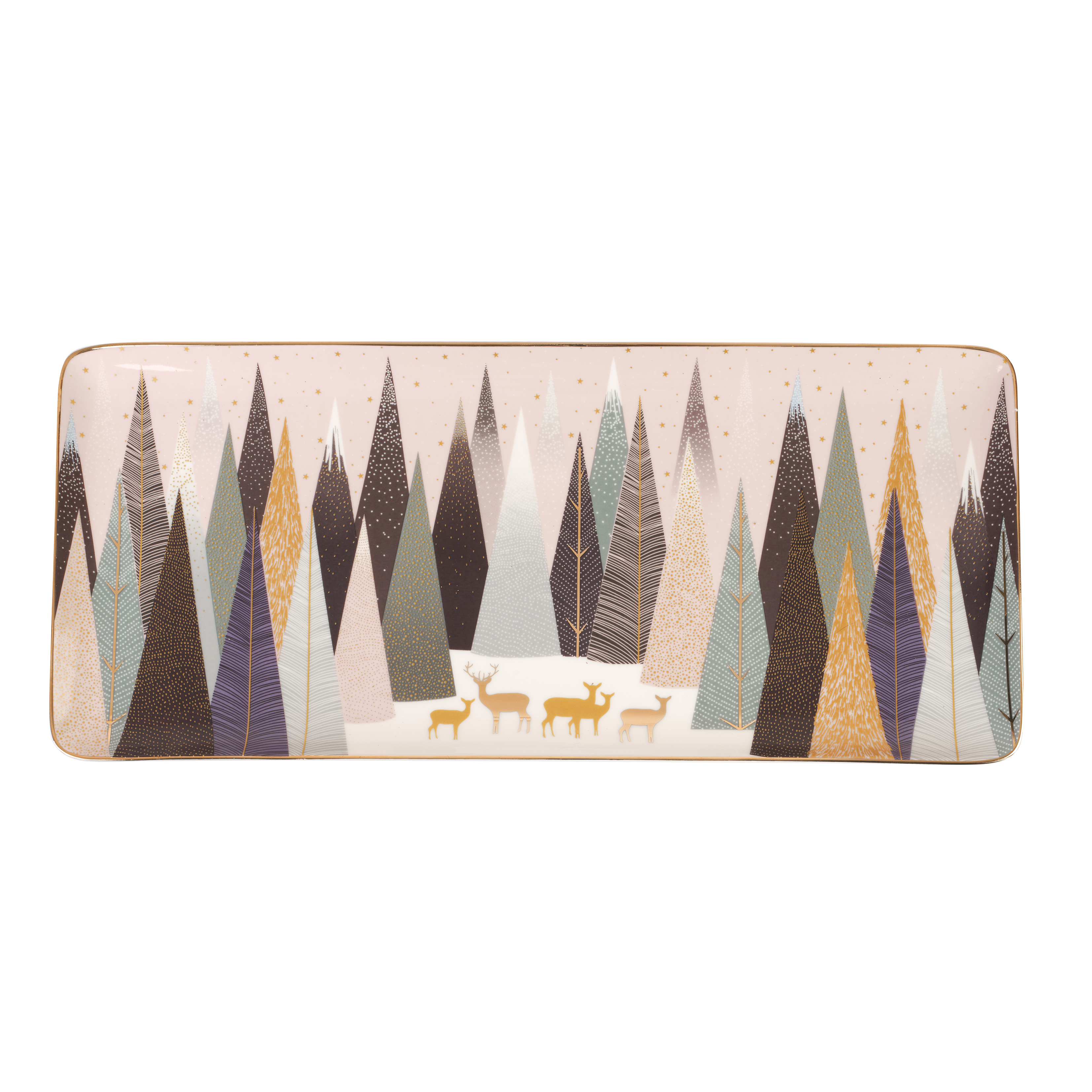 Sara Miller London for Portmeirion Frosted Pines 14 Inch Sandwich Tray image number null