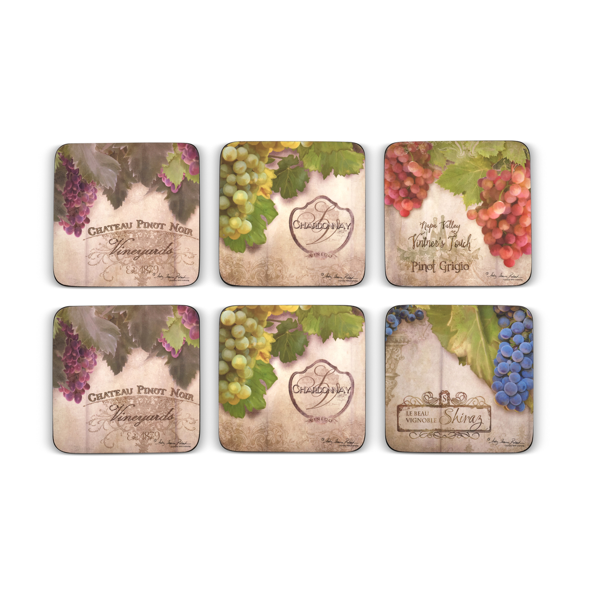 Tuscan Vineyard Coasters Set of 6 image number null