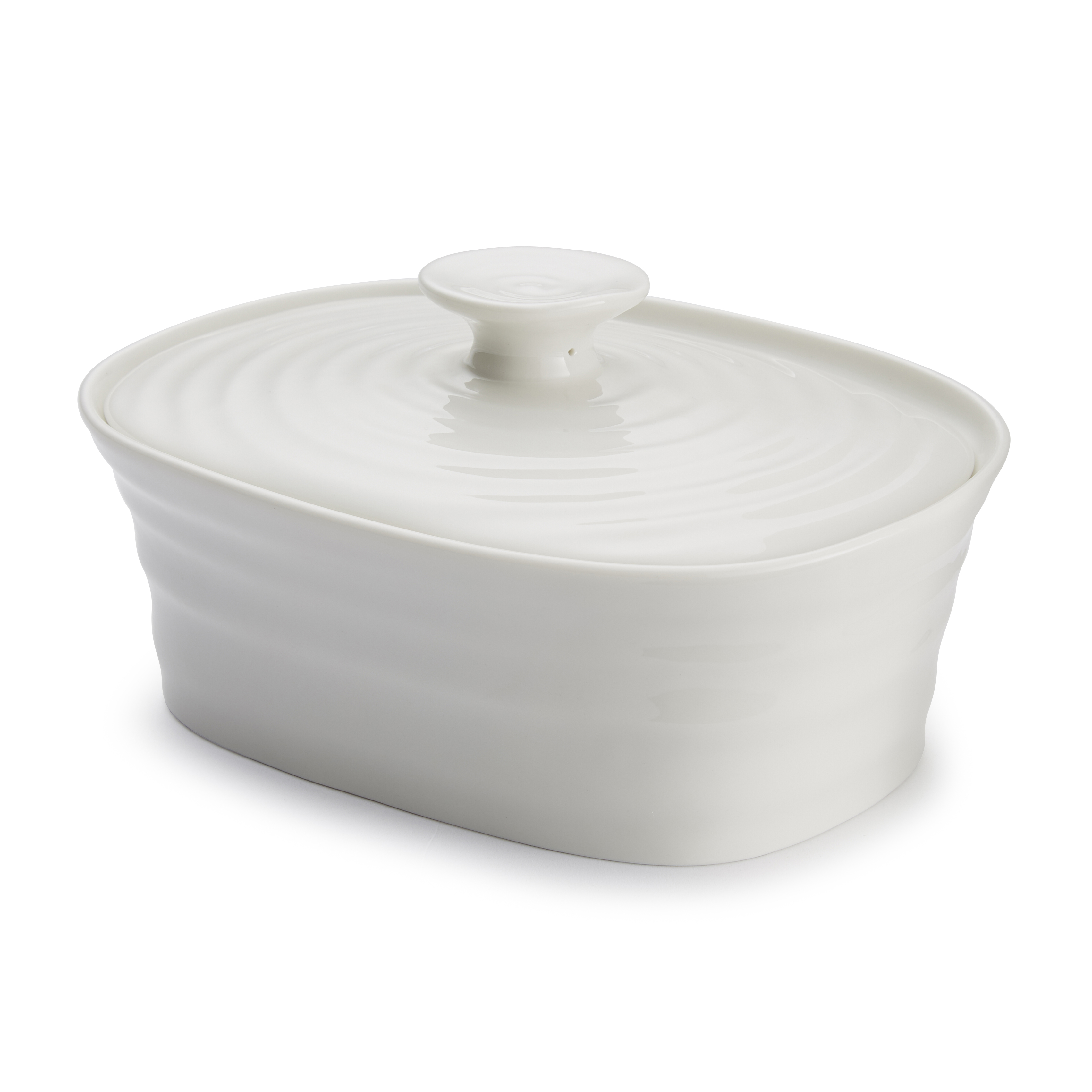 Portmeirion Sophie Conran White Covered Butter image number null