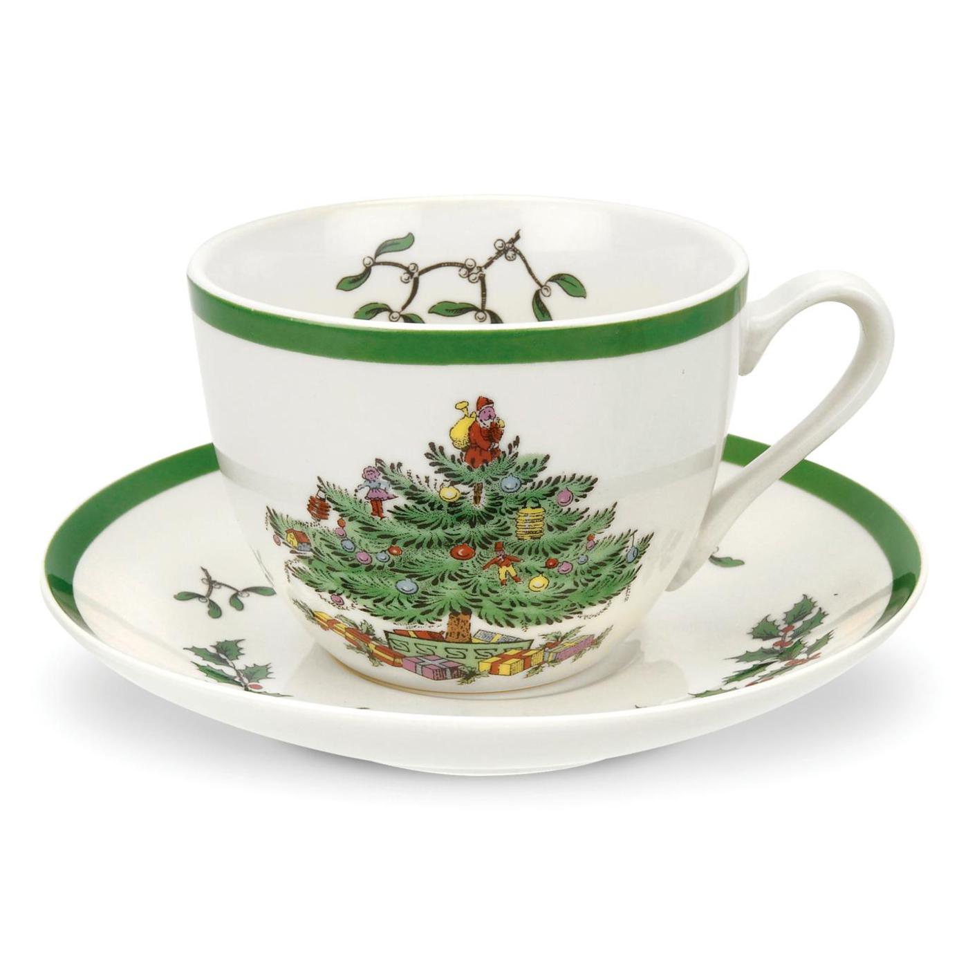 Spode Christmas Tree Teacup and Saucer image number null