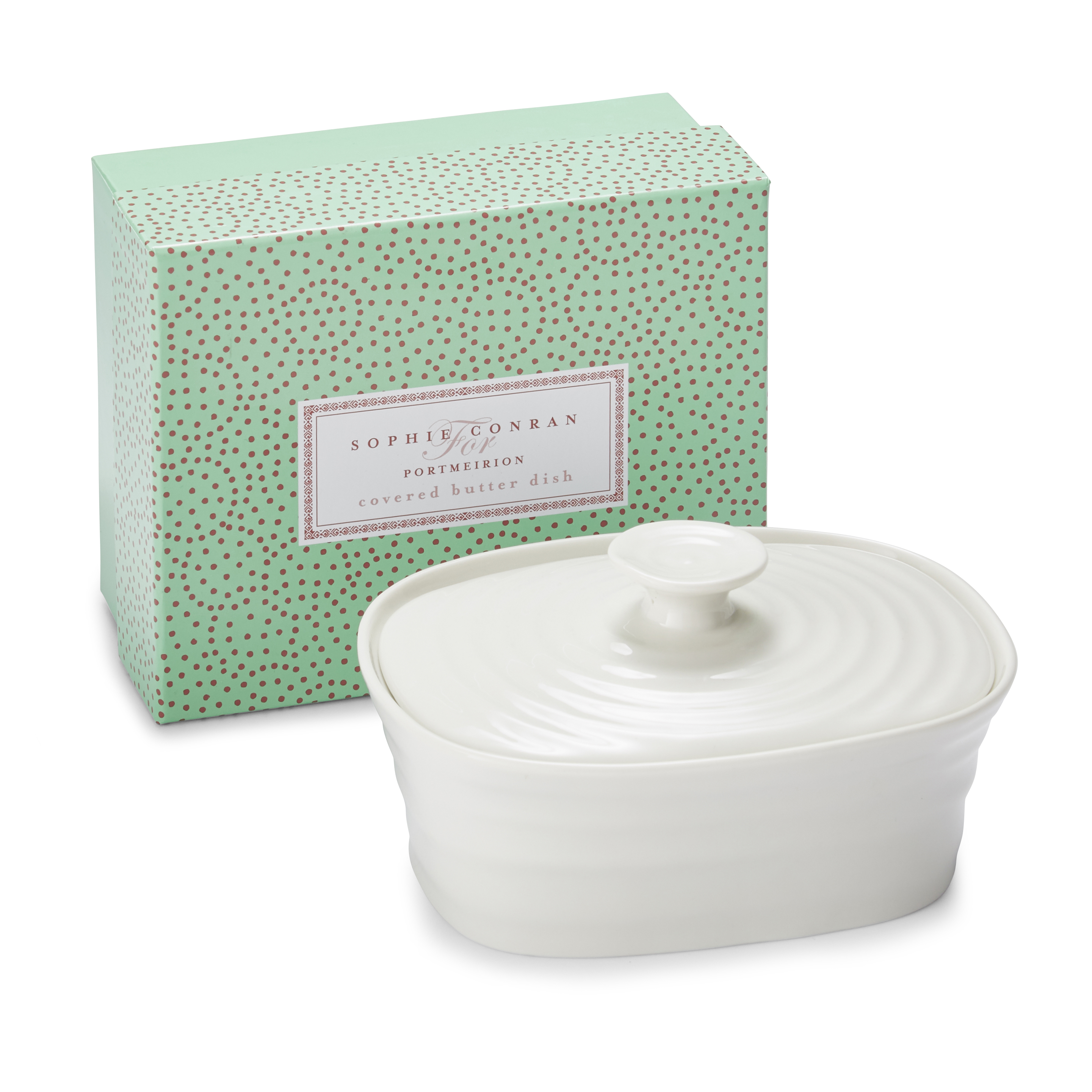 Portmeirion Sophie Conran White Covered Butter image number null