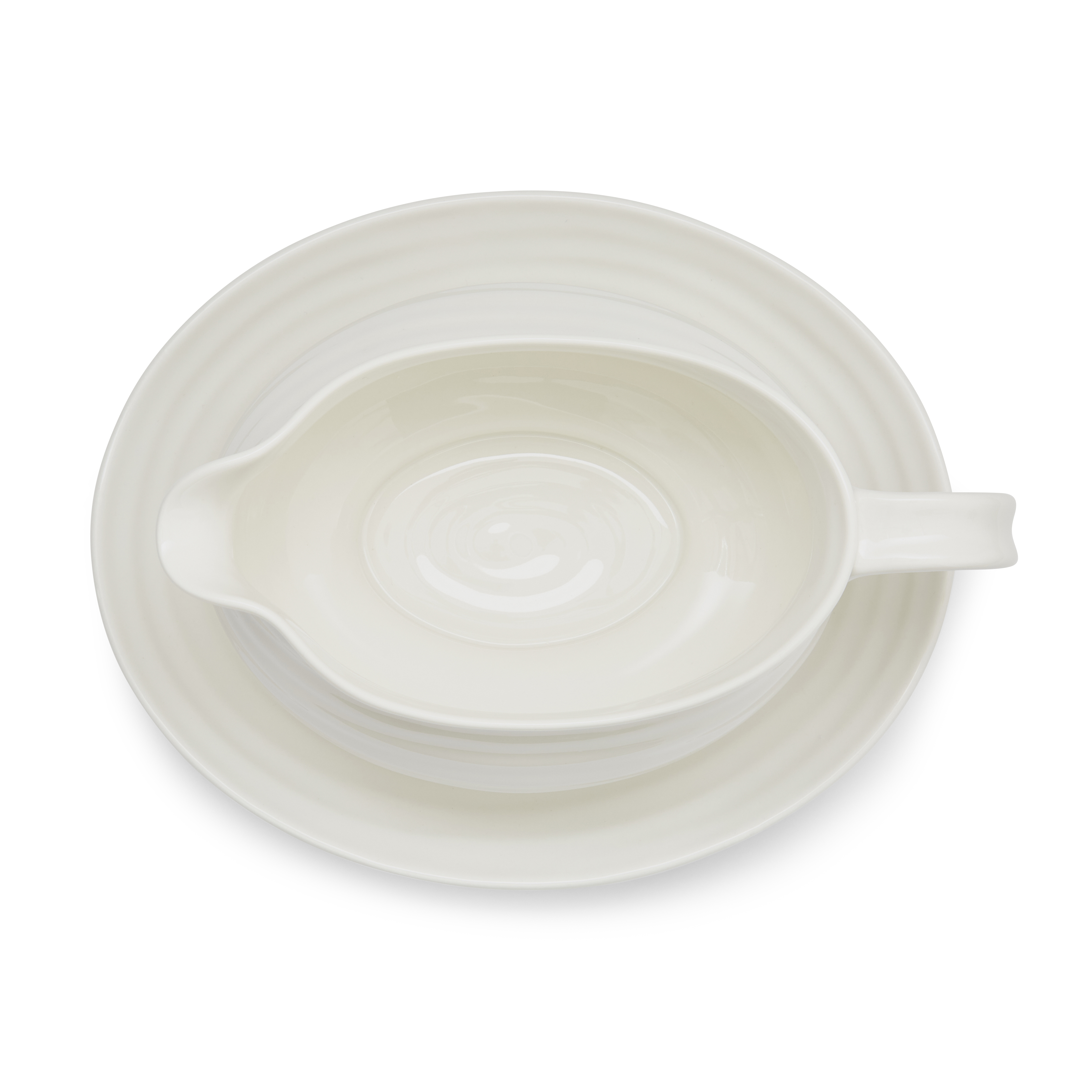 Sophie Conran White Gravy Boat and Stand image number null