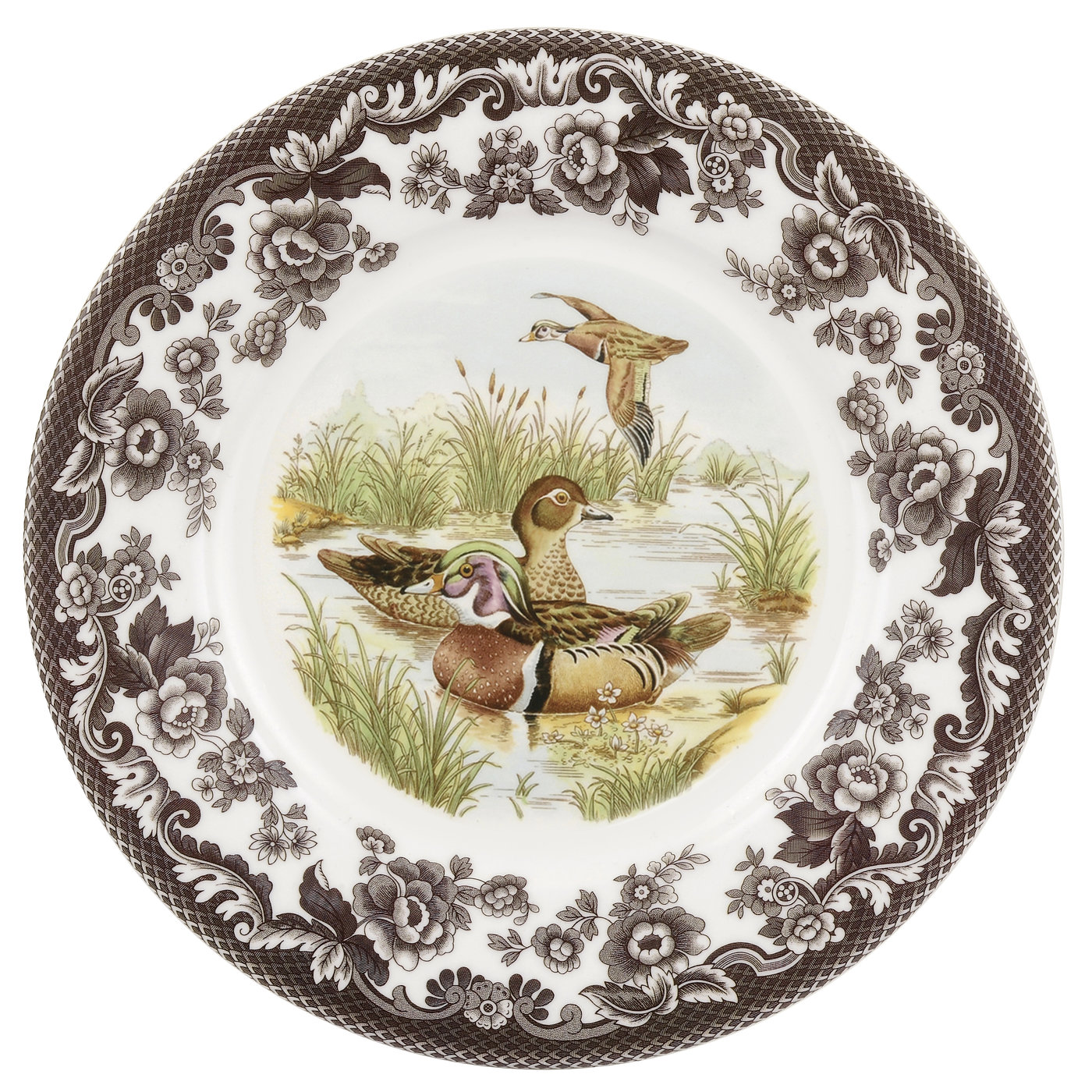 Spode Woodland  Luncheon Plate 9 Inch (Wood Duck) image number null