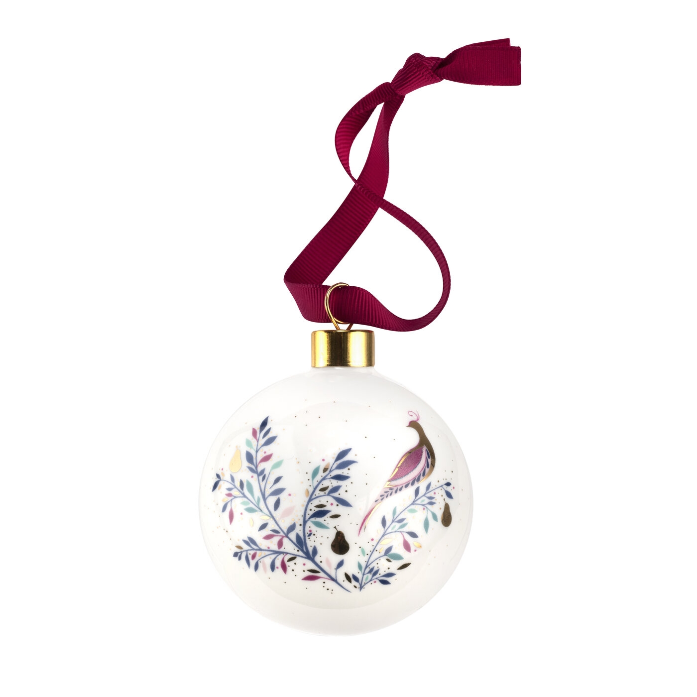 Sara Miller for Portmeirion Partridge In a Pear Tree Bauble image number null