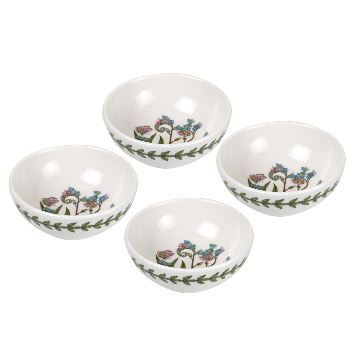 Small Low Bowls Set of 4 (Forget-me not) image number null