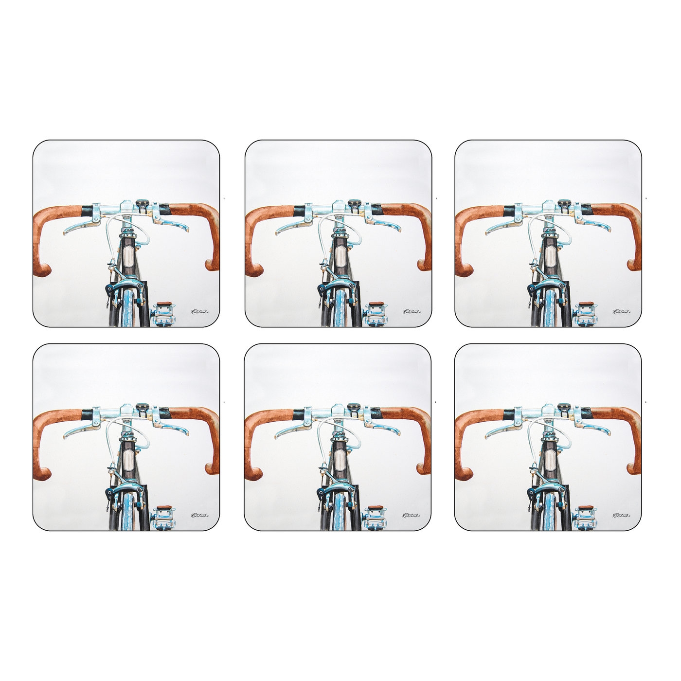 Pimpernel Bicycle Coasters Set of 6 image number null