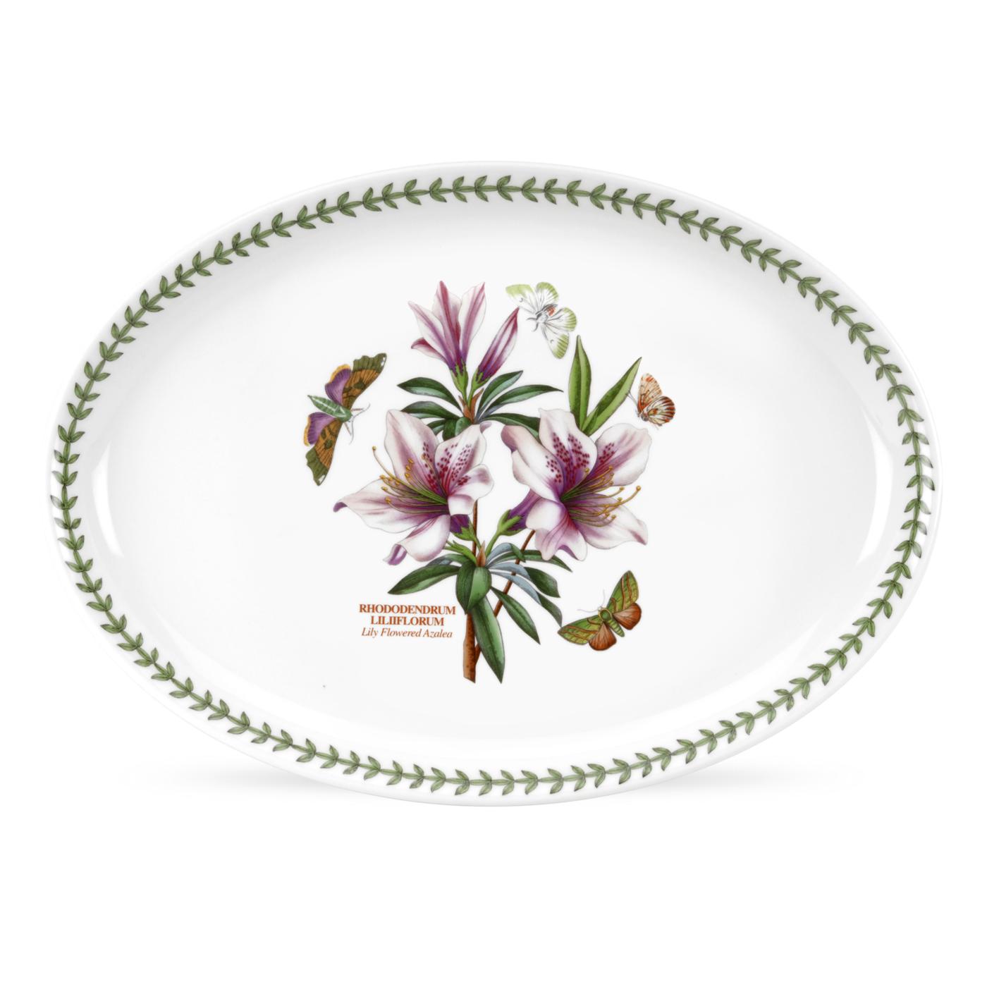 Botanic Garden 15 Inch Oval Platter/Serving Dish (Azalea) image number null