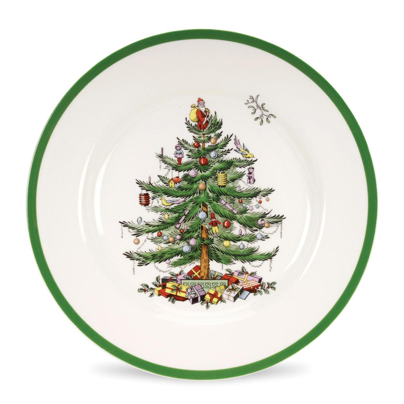 Christmas Tree Set of 4 Dinner Plates image number null