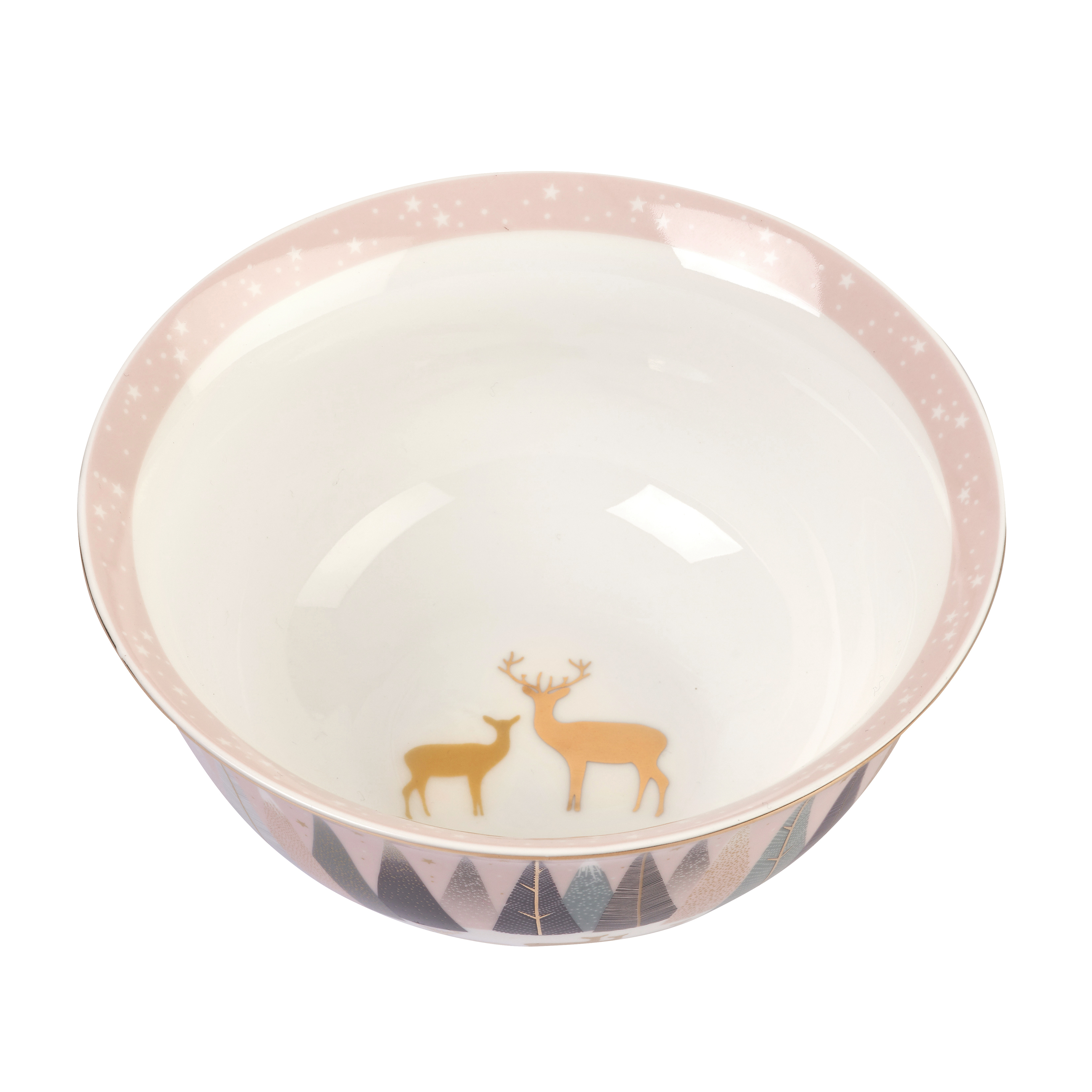 Sara Miller London for Portmeirion Frosted Pines 6 Inch Candy Bowl image number null
